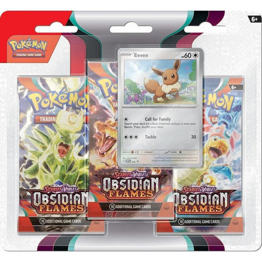 [Sealed] Obsidian Flames 3 Pack Blister [Eevee] - Pokemon TCG