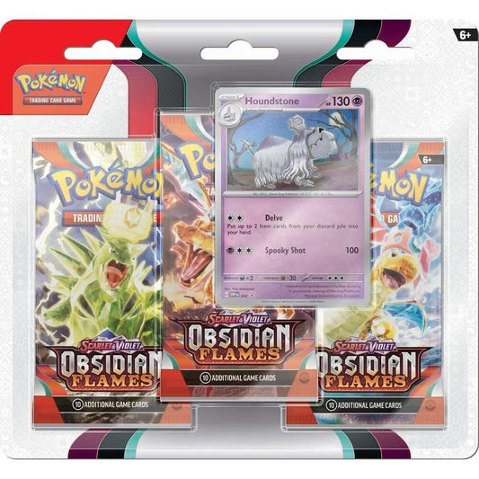 [Sealed] Obsidian Flames 3 Pack Blister [Houndstone] - Pokemon TCG