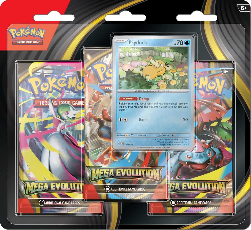 [Sealed] Mega Evolution 3 Pack Blister [Psyduck] - ME01: Mega Evolution (MEG)
